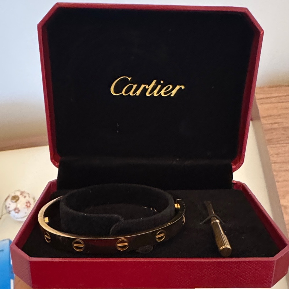 Cartier Black Bracelet with Gold Details